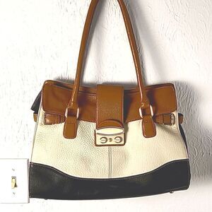 Nine West Tan, Cream and Black Shoulder Bag